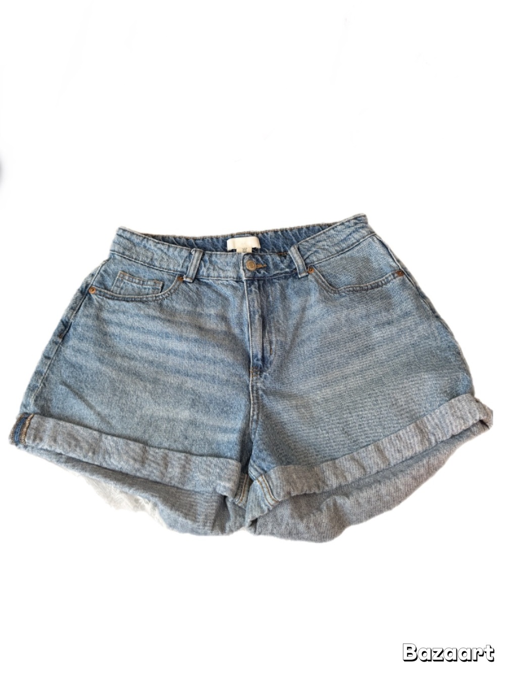 H&M Light Wash Rolled Cuff Denim Shorts – Women’s Size 10